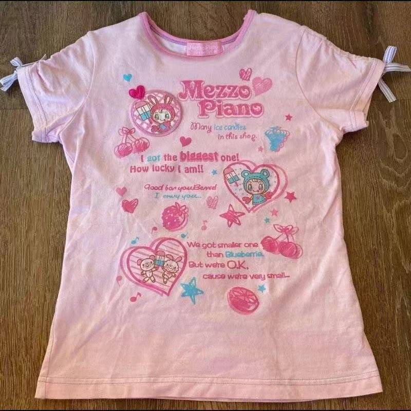 Vintage Kawaii Cute Short Slee - Street Fashion Y2K ulasan dan harga