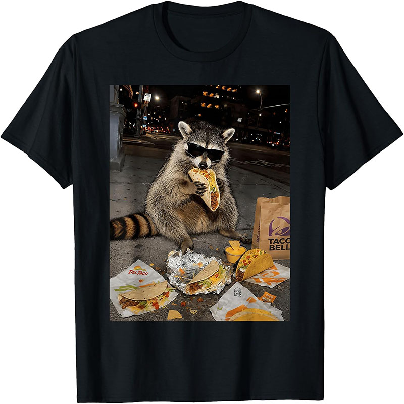 Raccoon Wearing Sunglasses Eat - Fashion Street Night ulasan dan harga