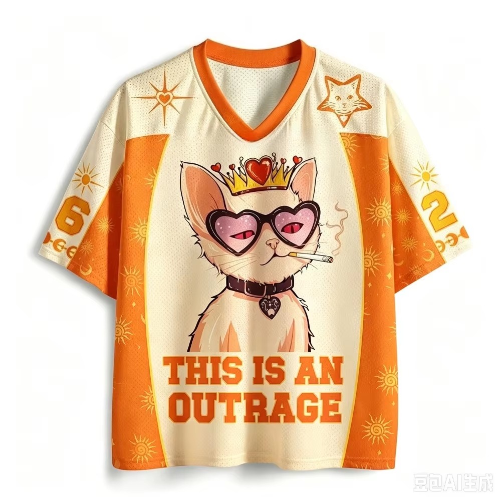 Queen Cat Pattern 3D Printed M - Queen Street Fashion ulasan dan harga